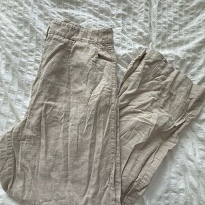 Dynamite Oat Colour Linen Trousers